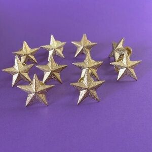 Star Pins Goldtone (10 pins)